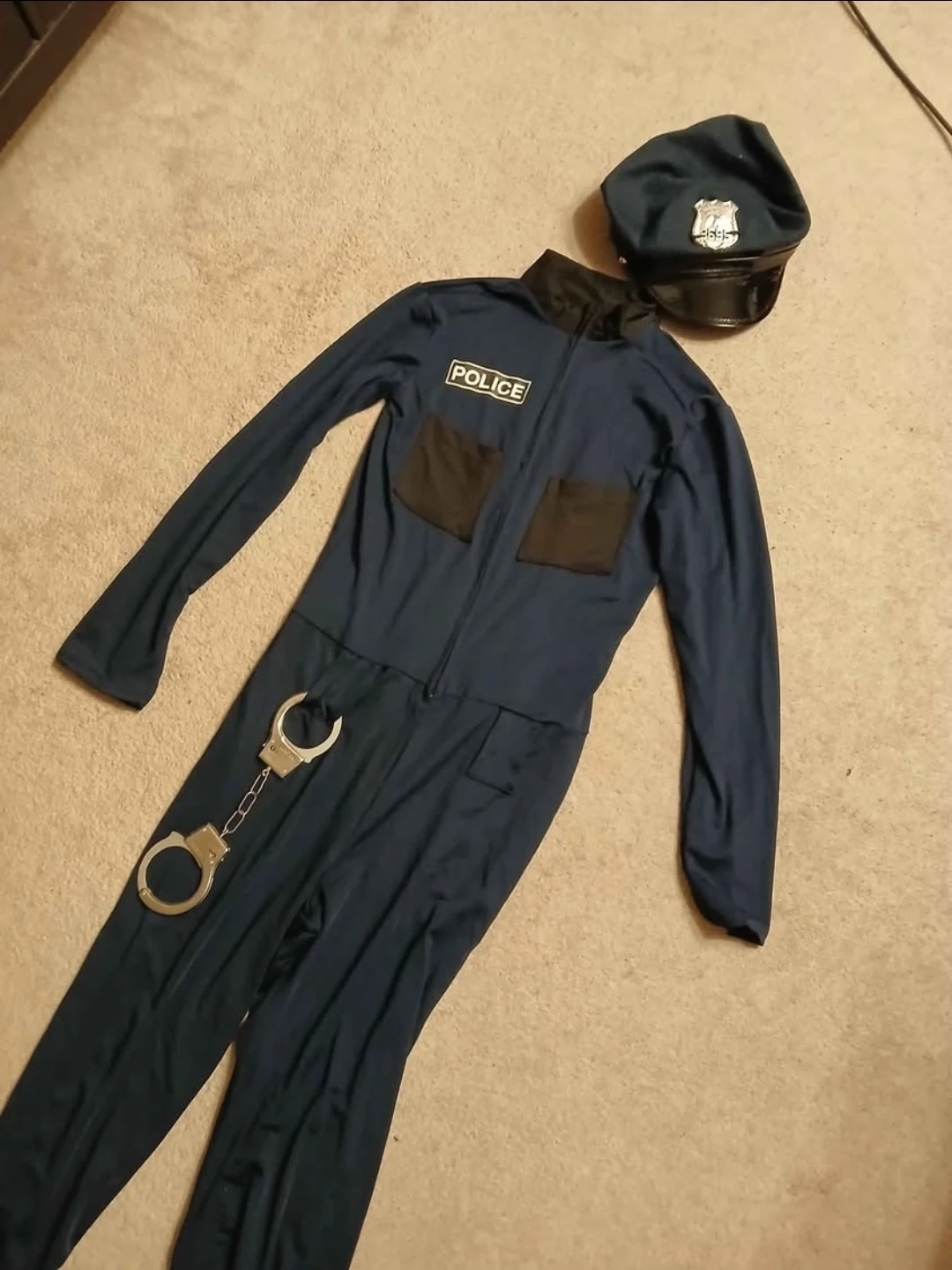 Police costume (could be for Halloween)