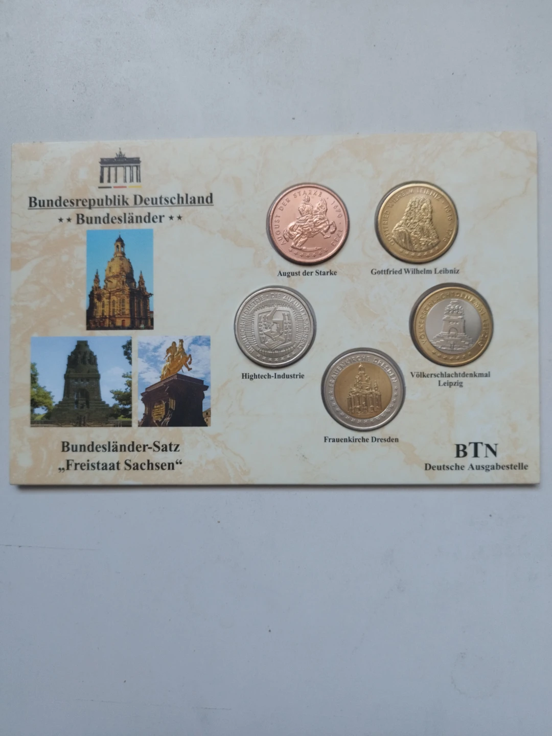 Germany Bundesländer-Satz "Freistaat Sachsen" Coin Set