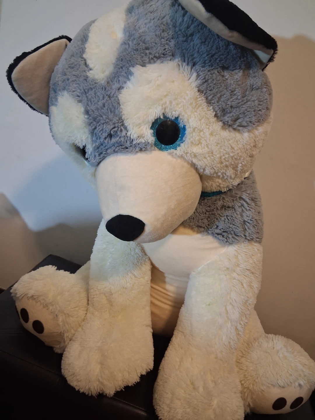 Giant Plush Husky Dog Stuffed Animal - photo 4