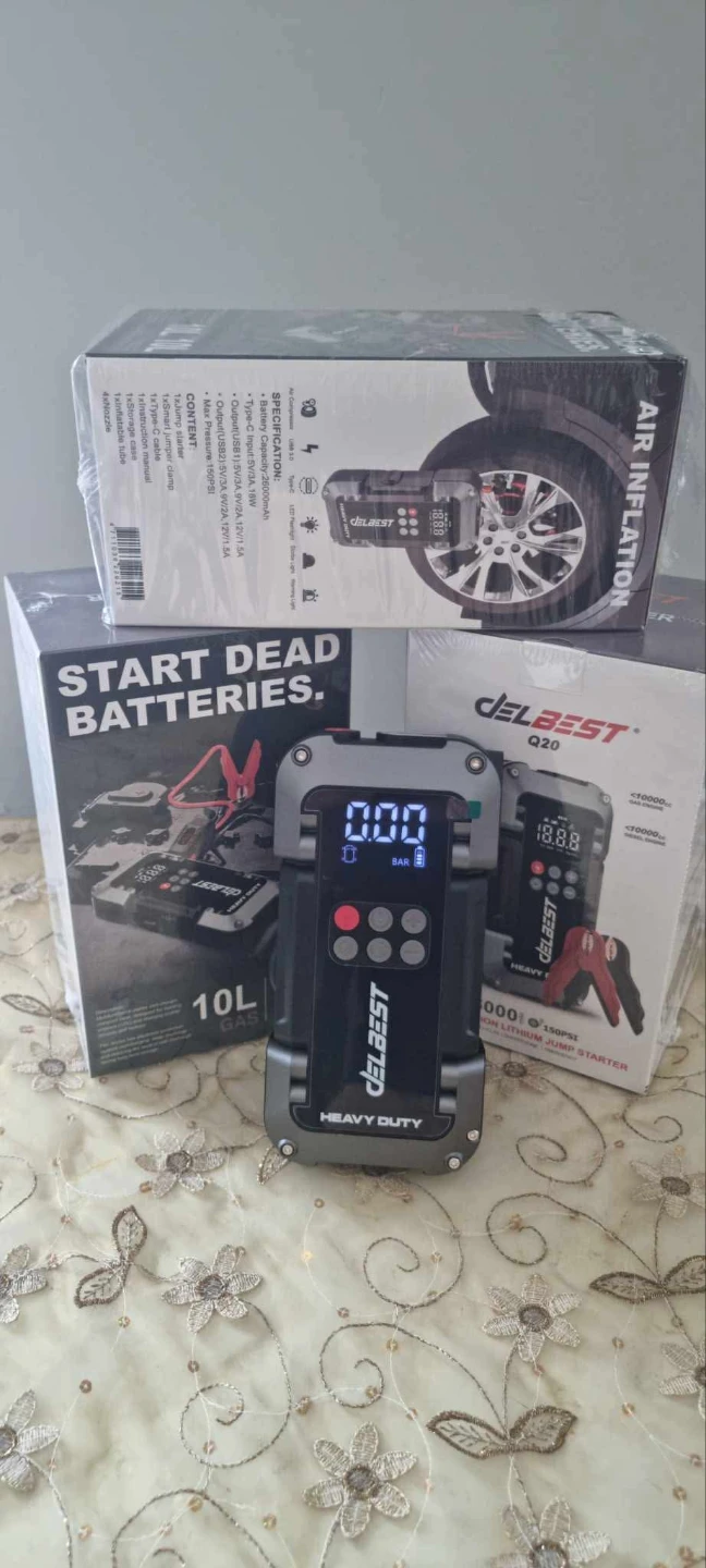 DELBEST HEAVY DUTY 3750A Jump Starter with Air Inflation - photo 2