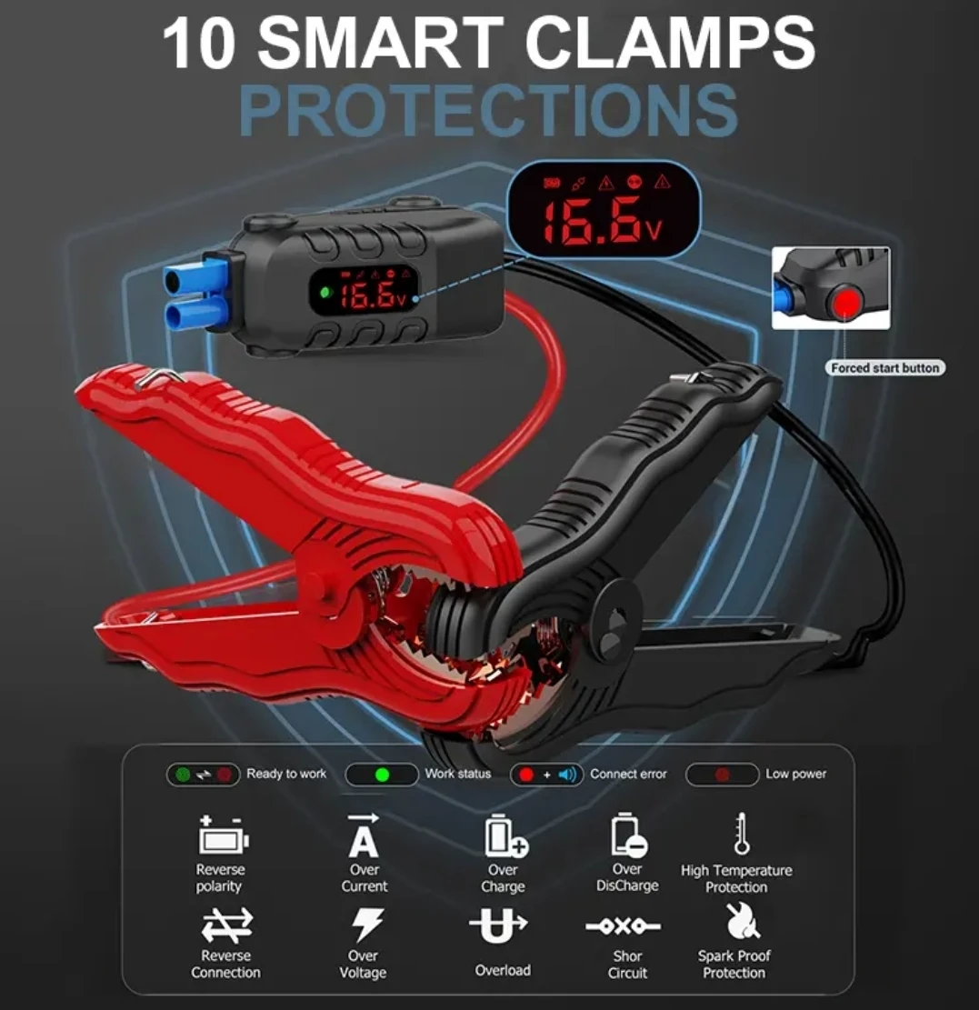DELBEST HEAVY DUTY 3750A Jump Starter with Air Inflation - photo 4