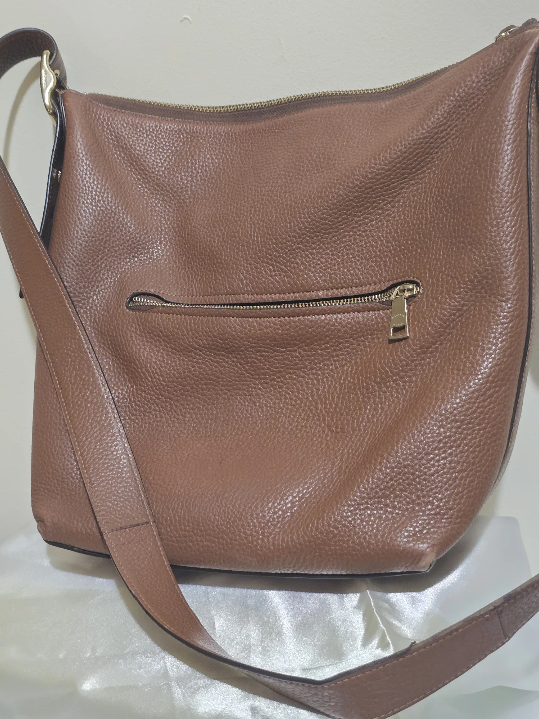 Brown Pebble Leather Crossbody - photo 3