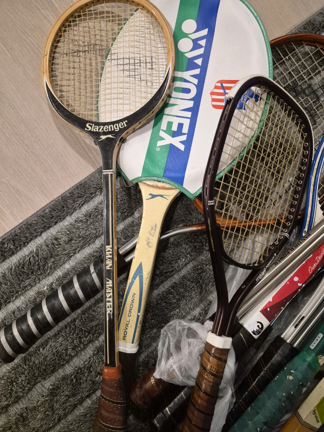 Assorted Vintage Tennis and Badminton Rackets - photo 3