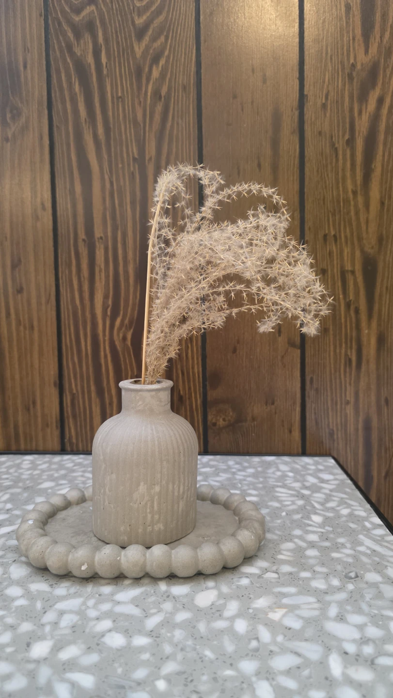 Concrete Decor Set with Vases and Trays
