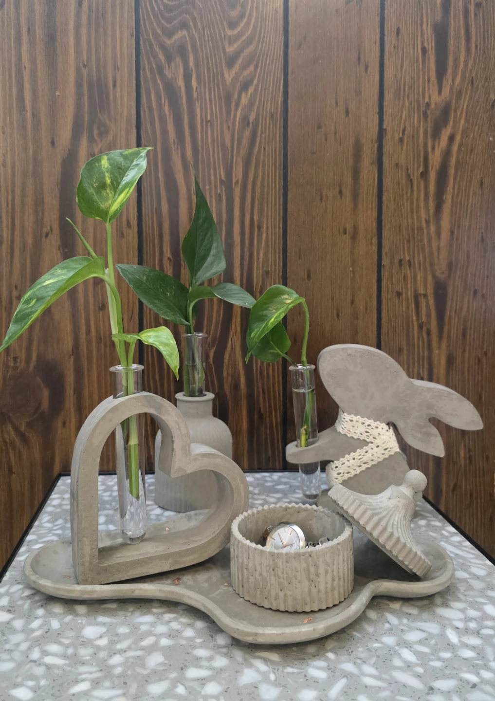 Concrete Decor Set with Vases and Trays - photo 5