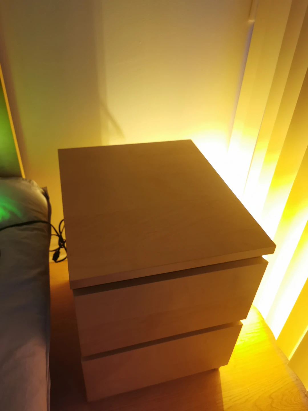 Bedside Table with Two Drawers