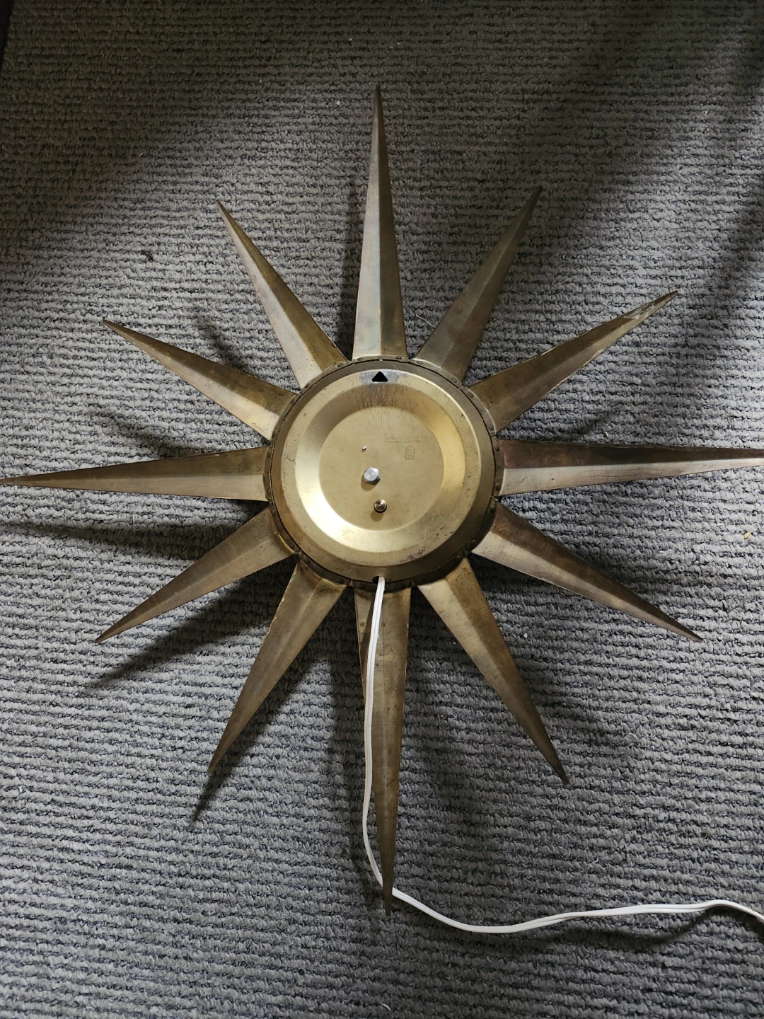 MCM STAR BURST WALL CLOCK 1960's - photo 3