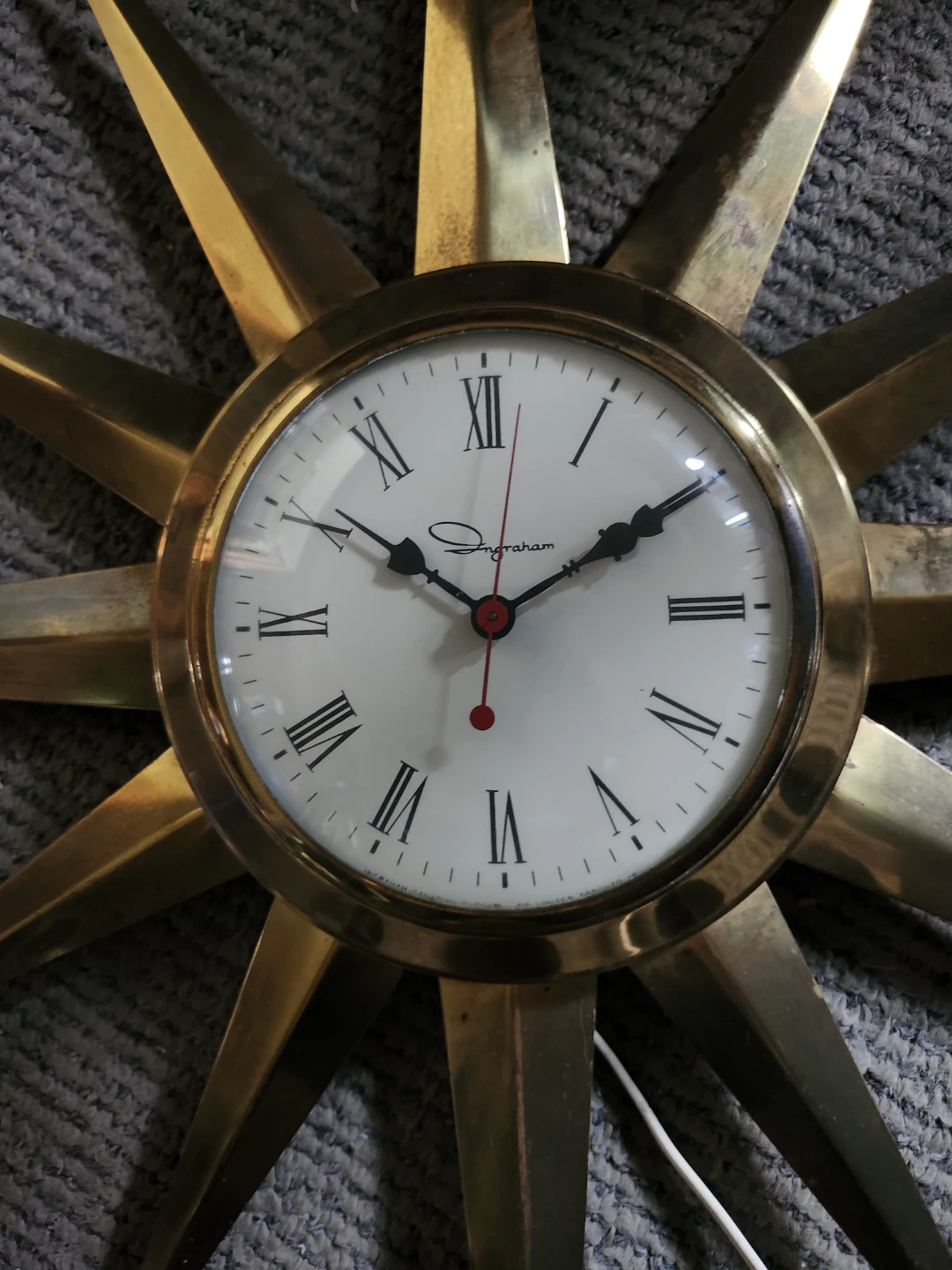 MCM STAR BURST WALL CLOCK 1960's - photo 5