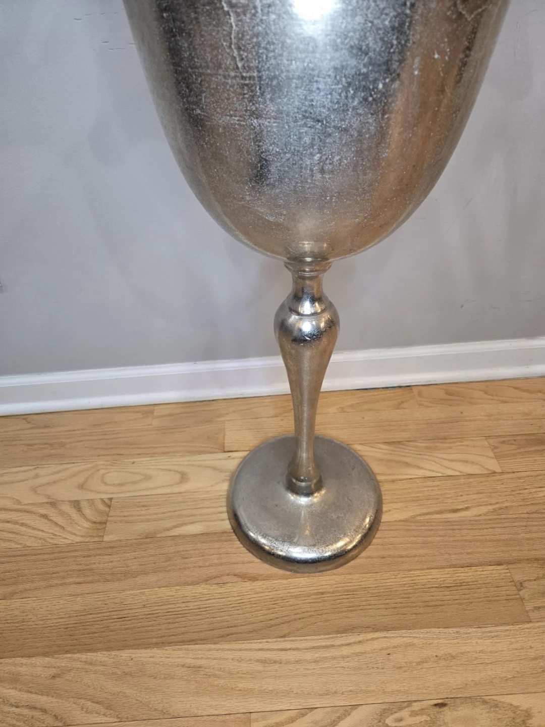 Silver Pedestal Champagne Urn with Deer Heads - photo 5