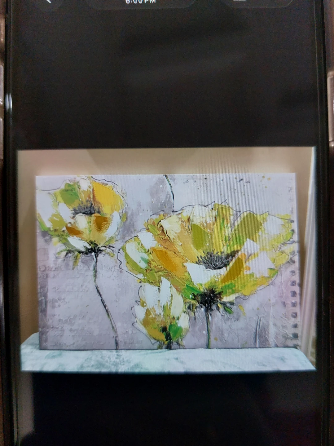 Abstract Yellow Floral Canvas Wall Art