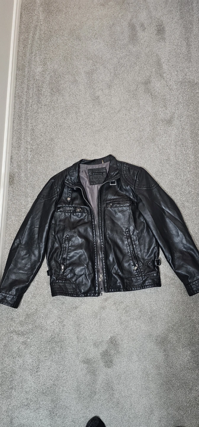 Calvin Klein Black Faux Leather Jacket