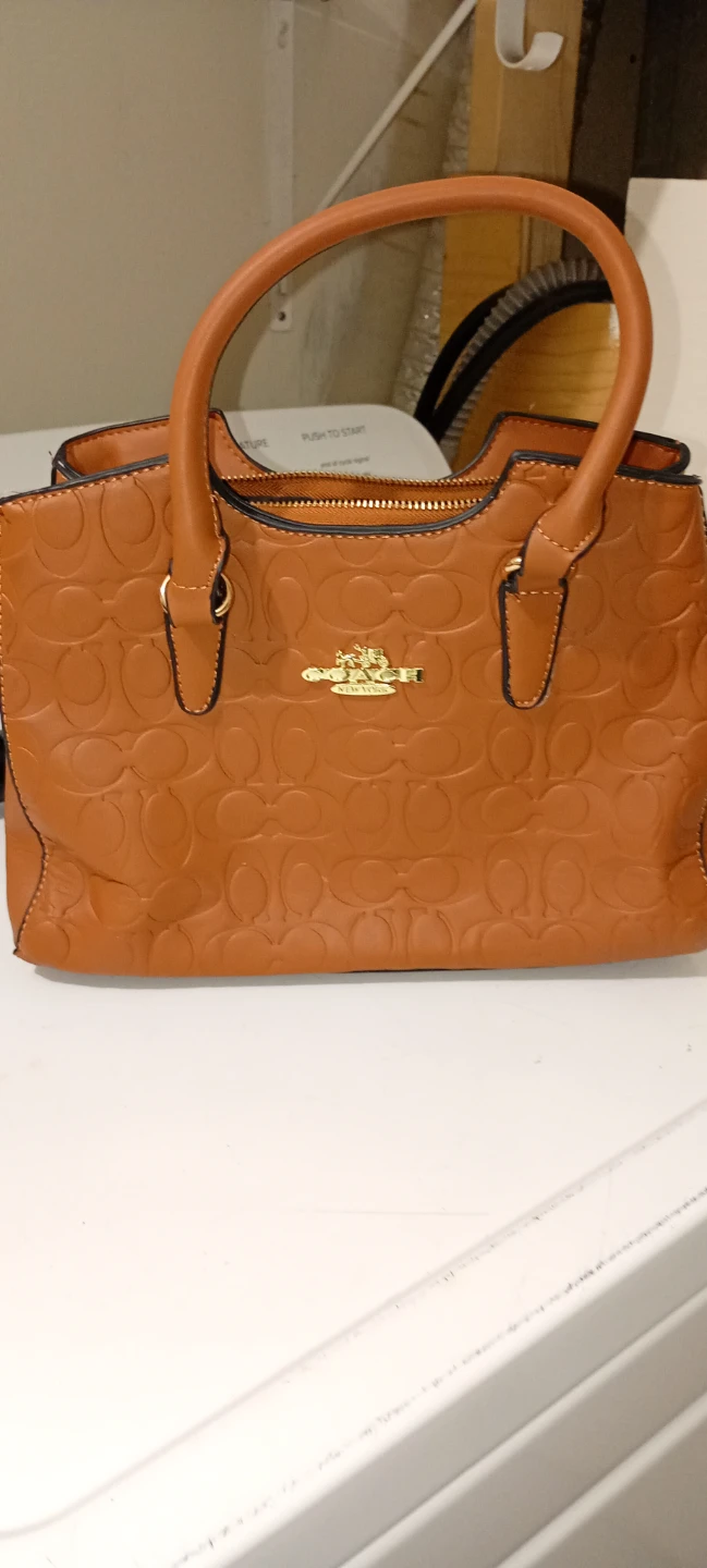 Coach Brown Monogram Satchel Handbag