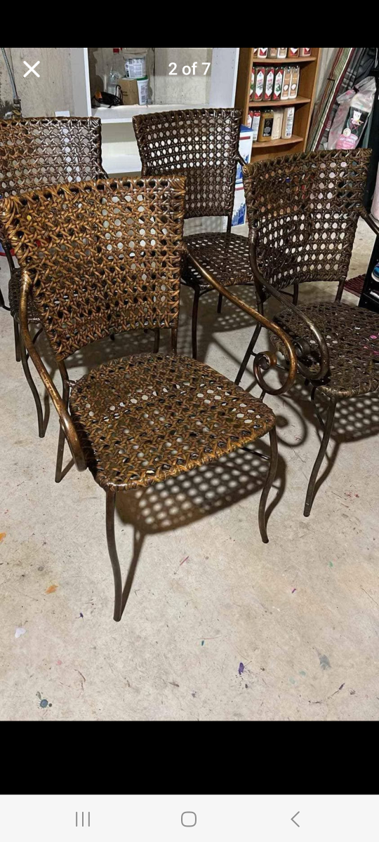 Set of 4 Wicker kitchen Chairs - photo 2