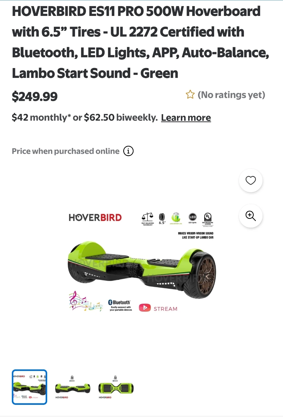 Hoverboard Self-Balancing Scooter