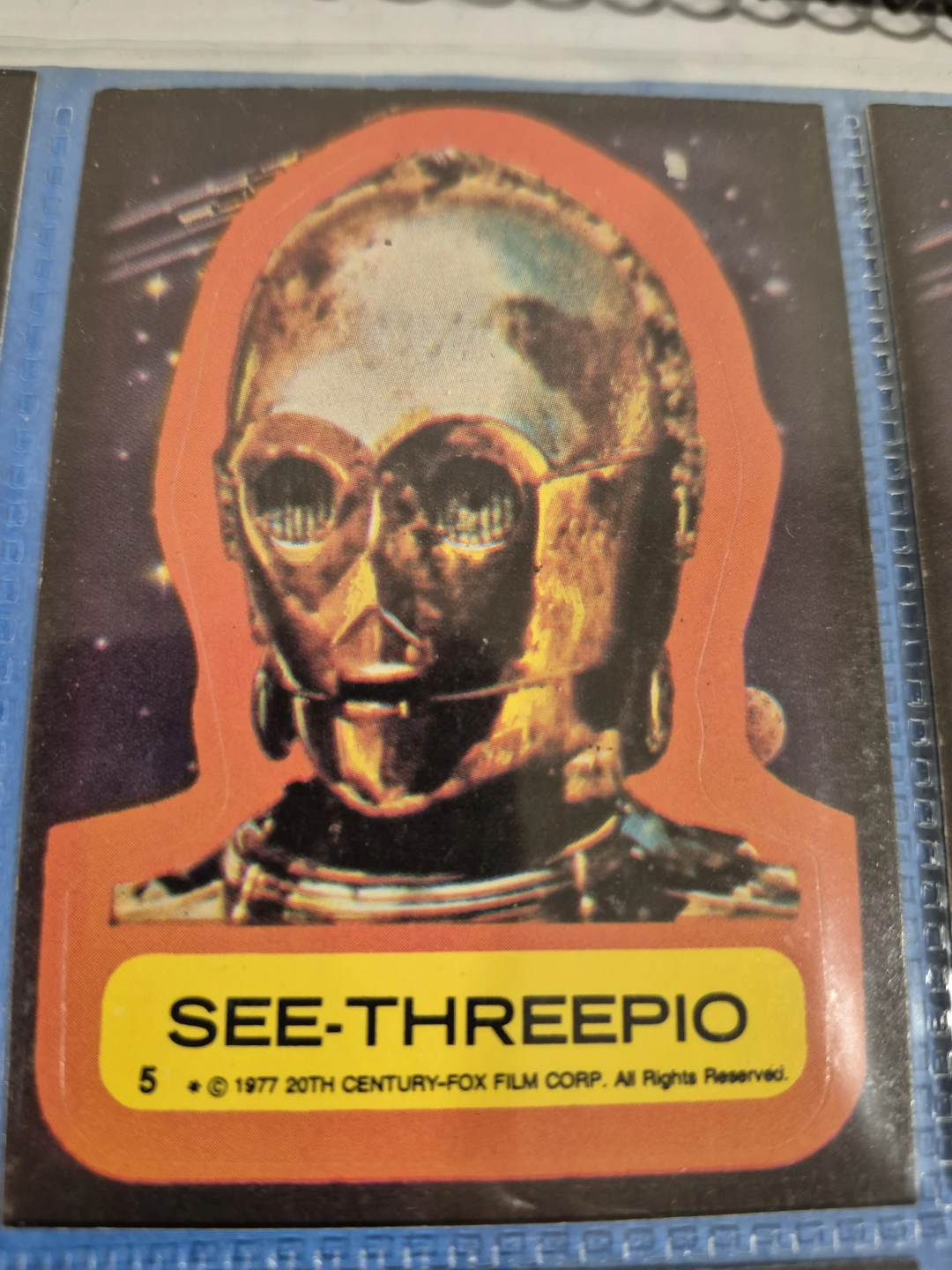 Star Wars See-Threepio Sticker 1977