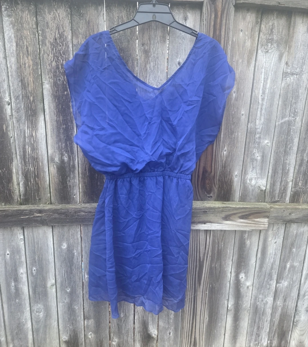 Express Royal Blue Chiffon Dress - photo 3