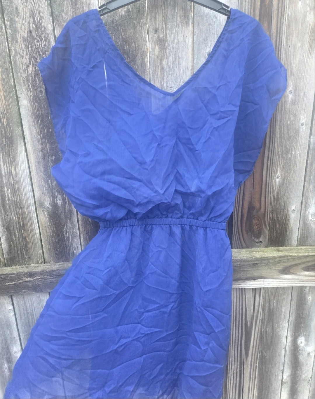 Express Royal Blue Chiffon Dress - photo 4