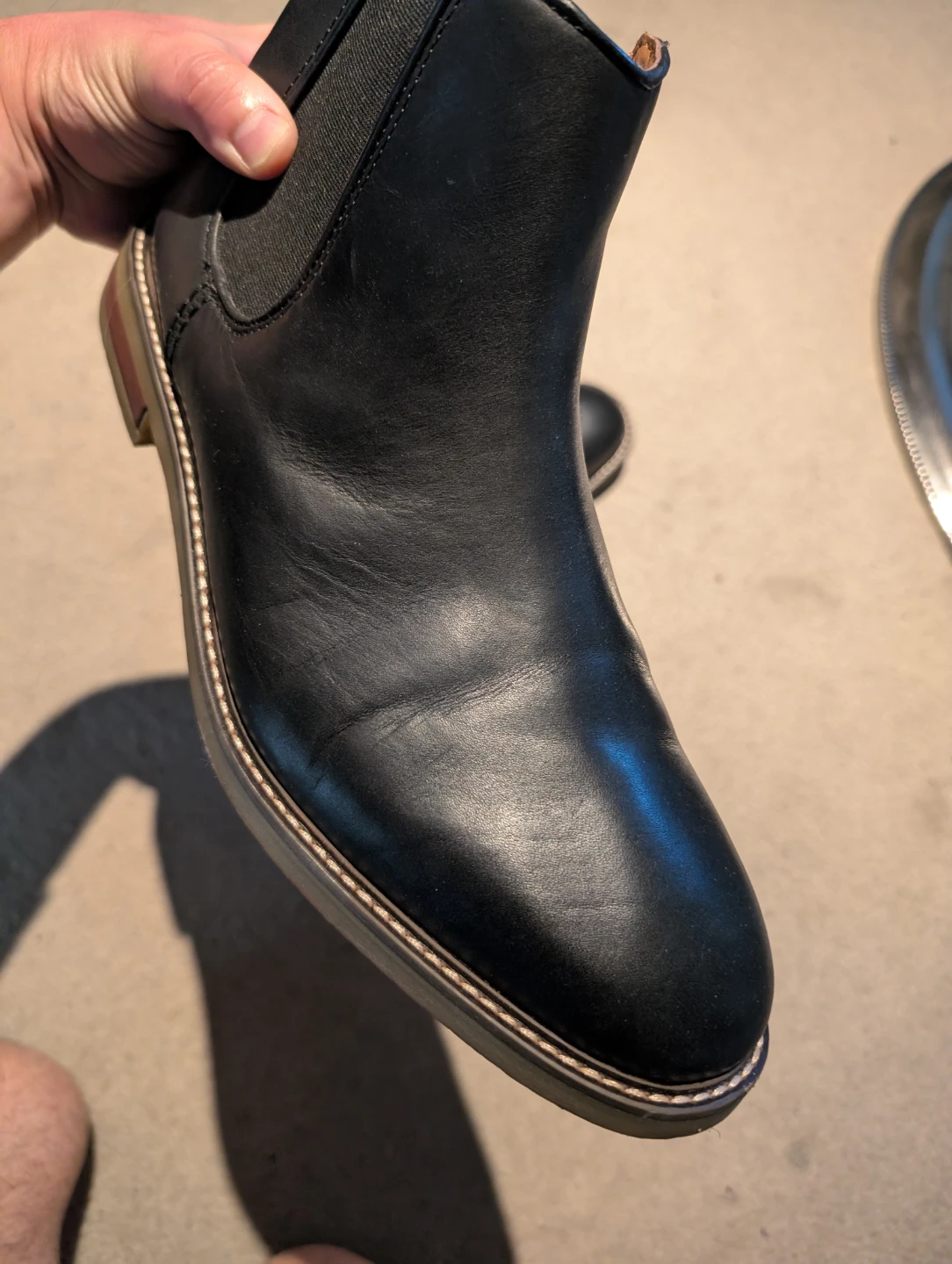 Clarks JAXEN CHELSEA Black Leather Boots - Size 12W - photo 2