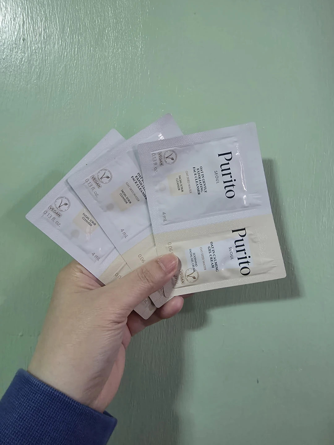 Purito Face Cleanser & Gel Cream Samples