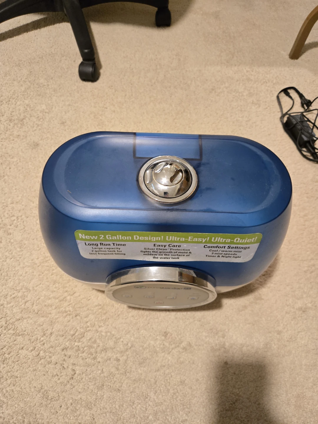 PureGuardian 2.0 Gallon Ultrasonic Humidifier (Warm & Cool Mist) - photo 4