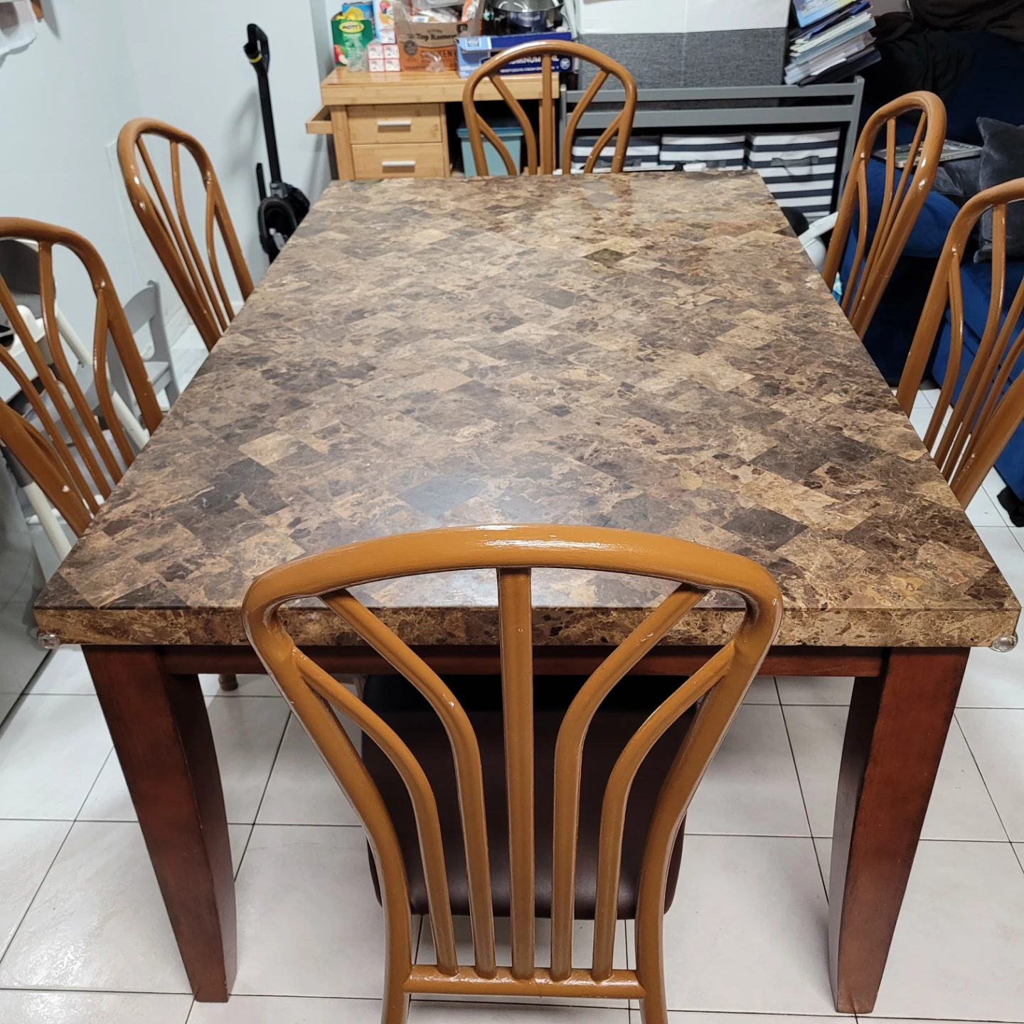 Dining Table Set with 6 Chairs