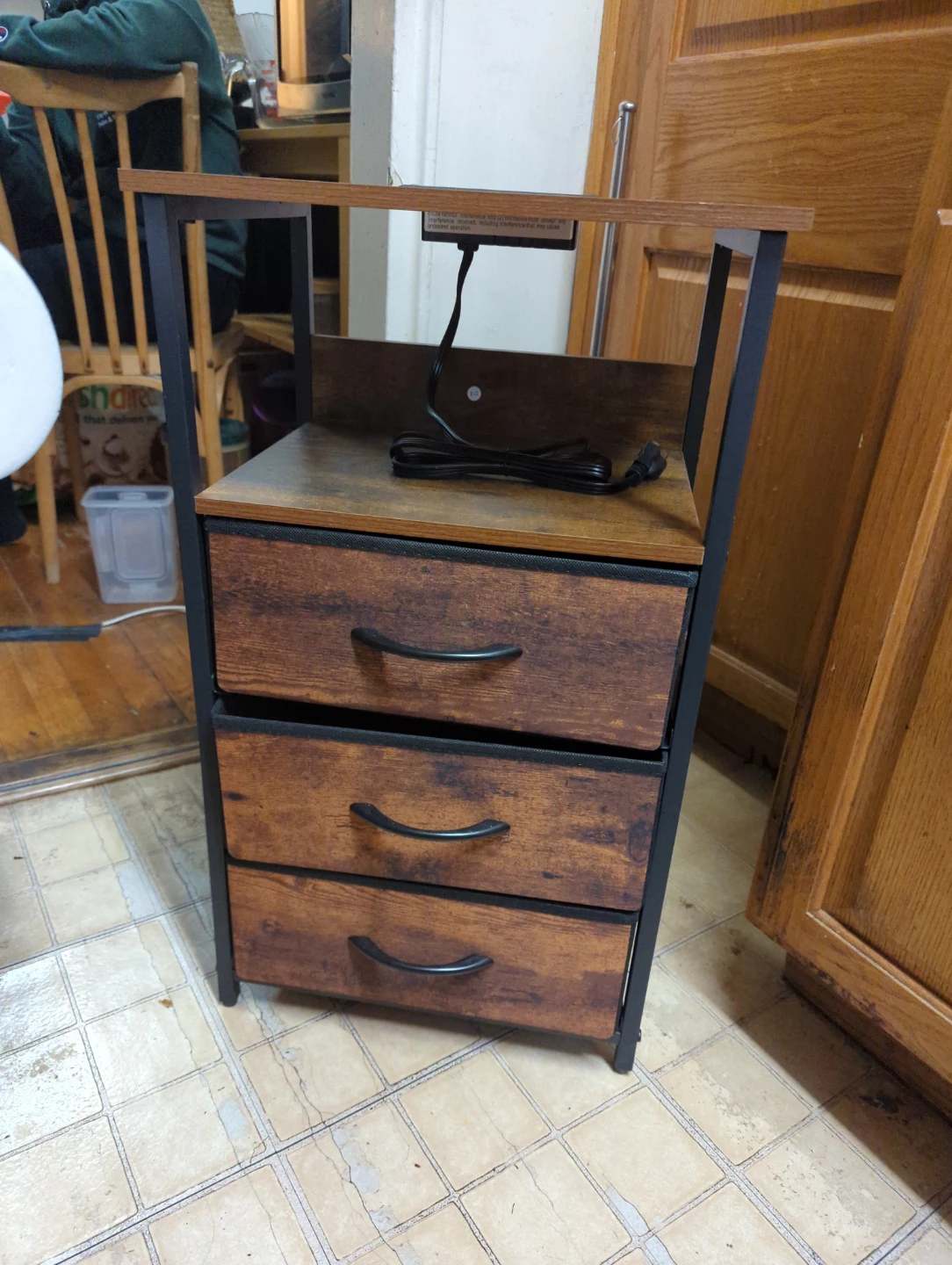 3-Drawer Storage Chest Nightstand