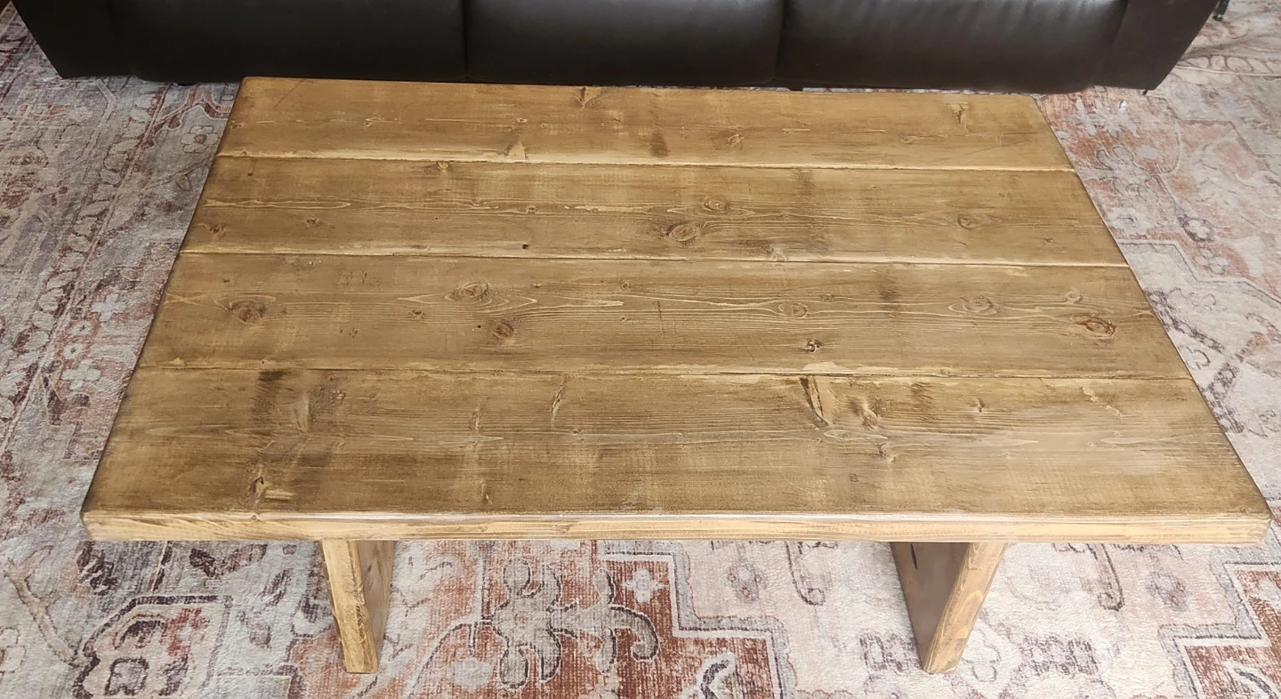 Rustic Wood Coffee Table - photo 3