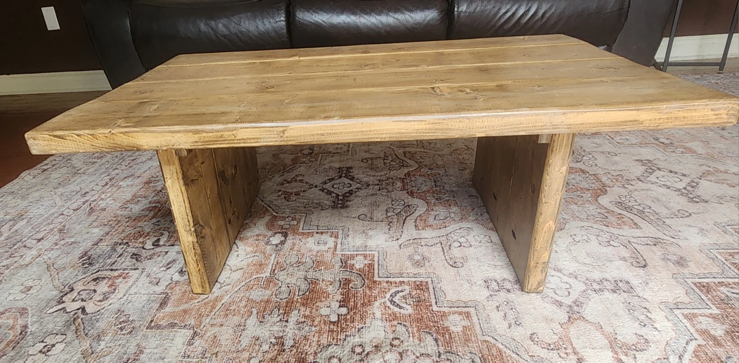 Rustic Wood Coffee Table - photo 4