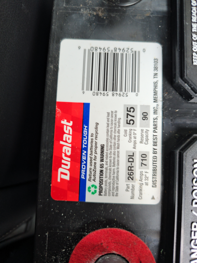 Duralast Car Battery - 26R-DL - photo 2