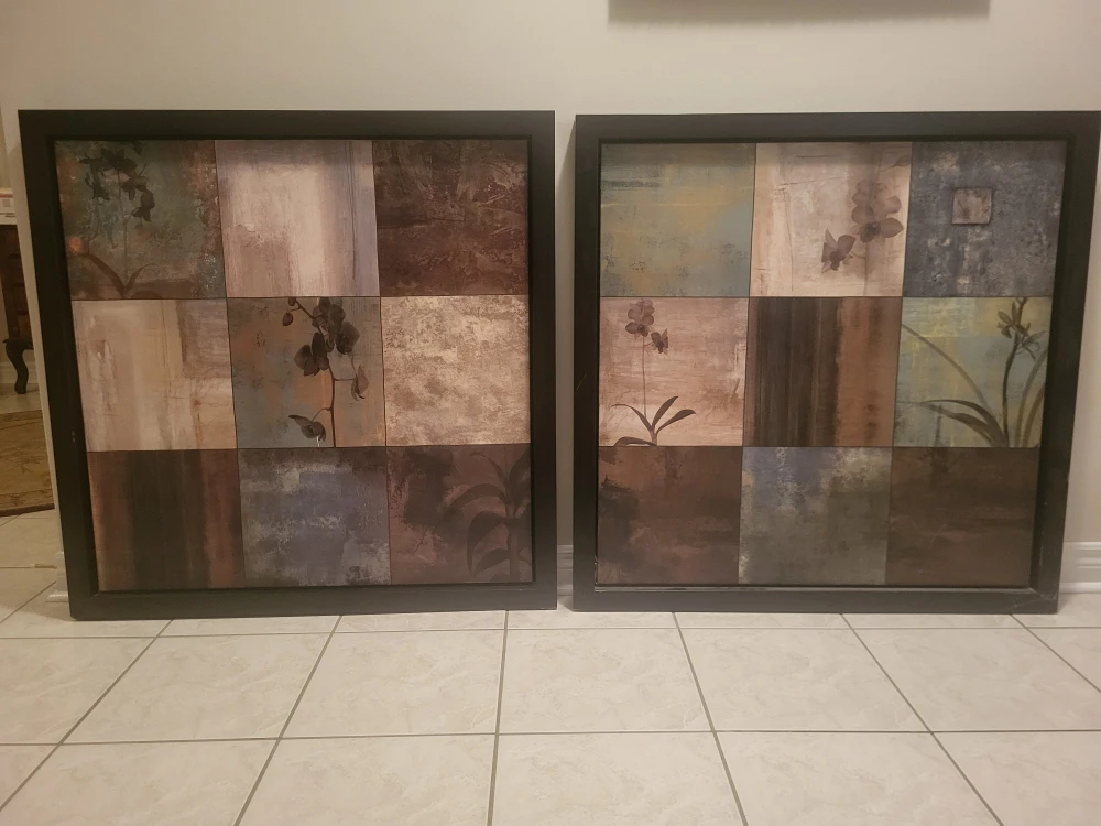 Set of 2 Framed Orchid Wall Art Pictures $45.00 each