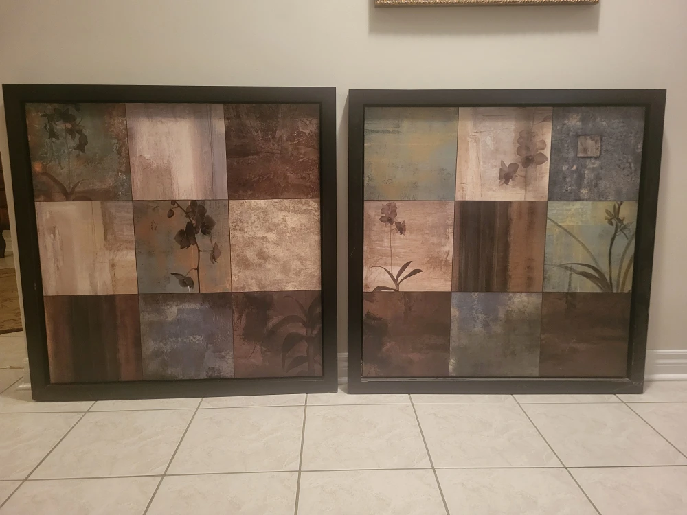 Set of 2 Framed Orchid Wall Art Pictures $45.00 each - photo 2