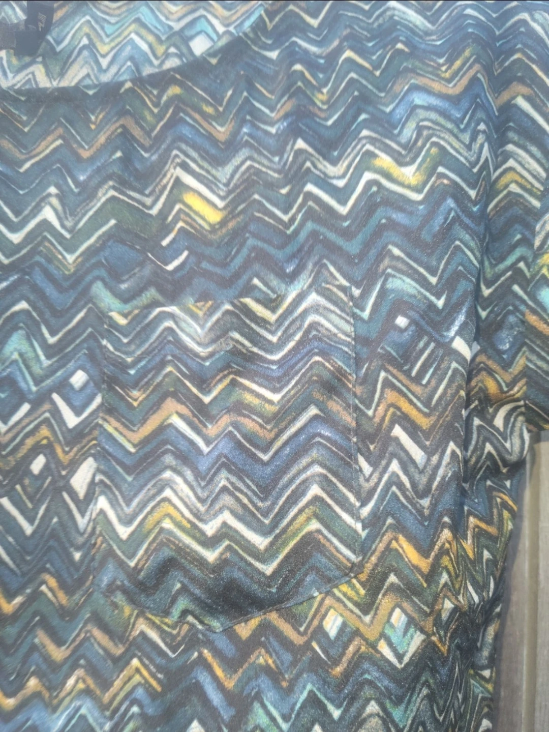 Women's Blue Zigzag Print Blouse - photo 2