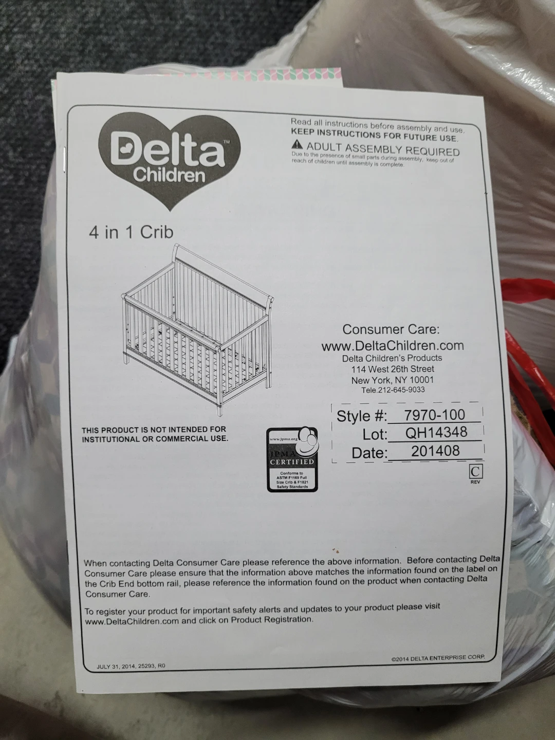 Children's 4 in 1 Crib/Mattress & Mobile. - photo 2