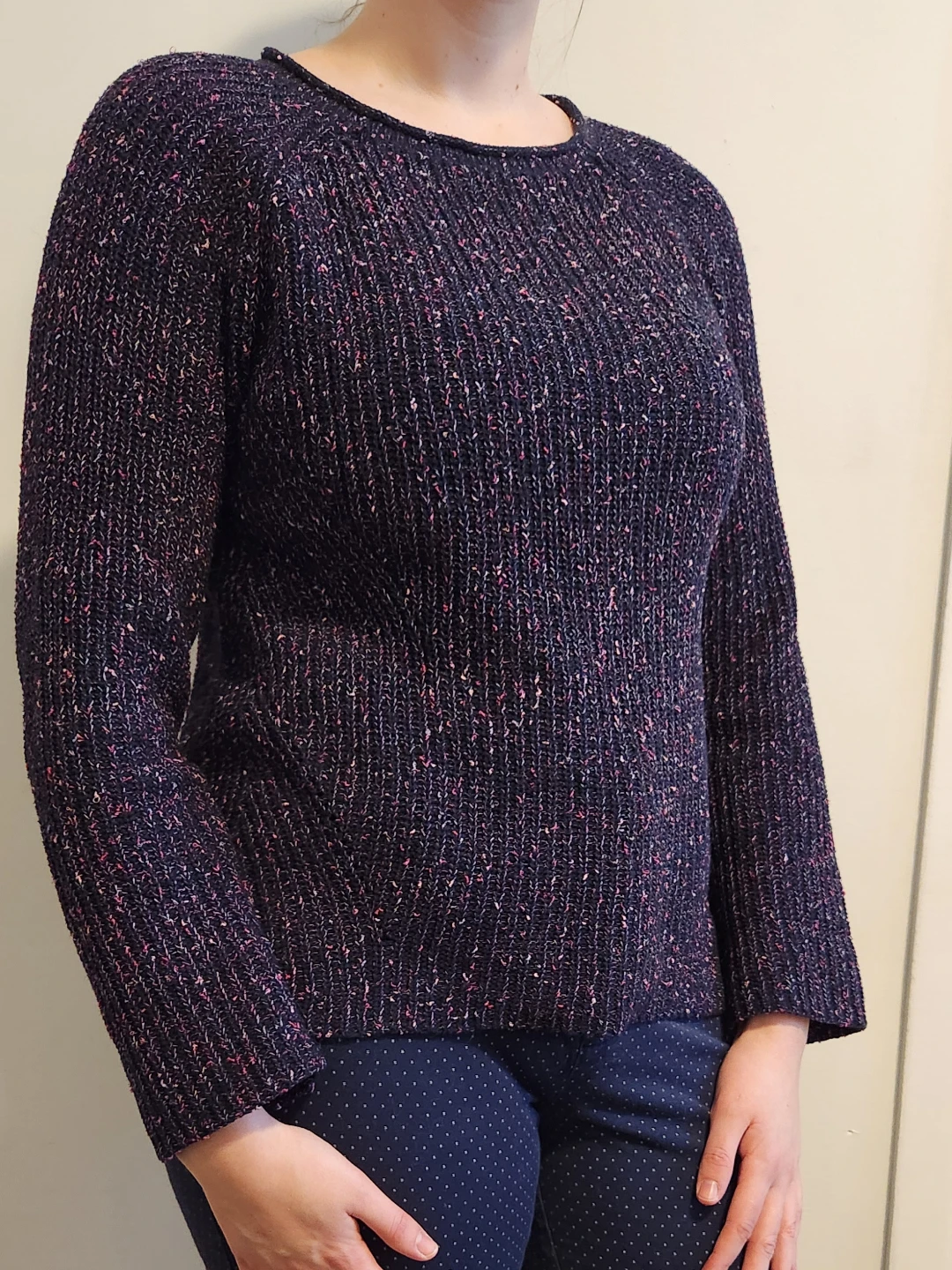 Style & Co Dark Purple Speckled Knit Women's Sweater Size XL - photo 2