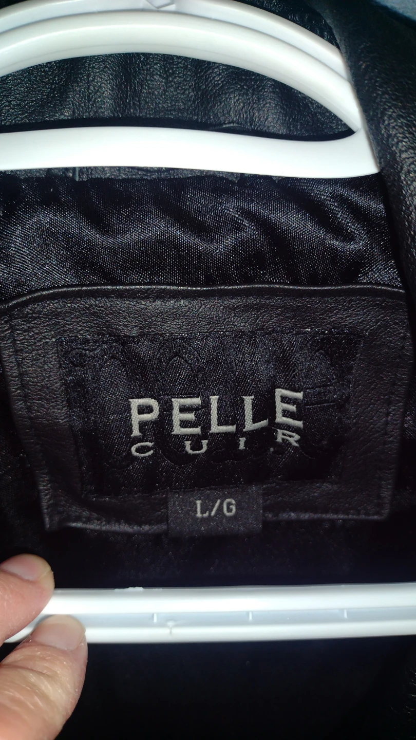 Pelle Cuir Black Leather Jacket L/G - photo 2