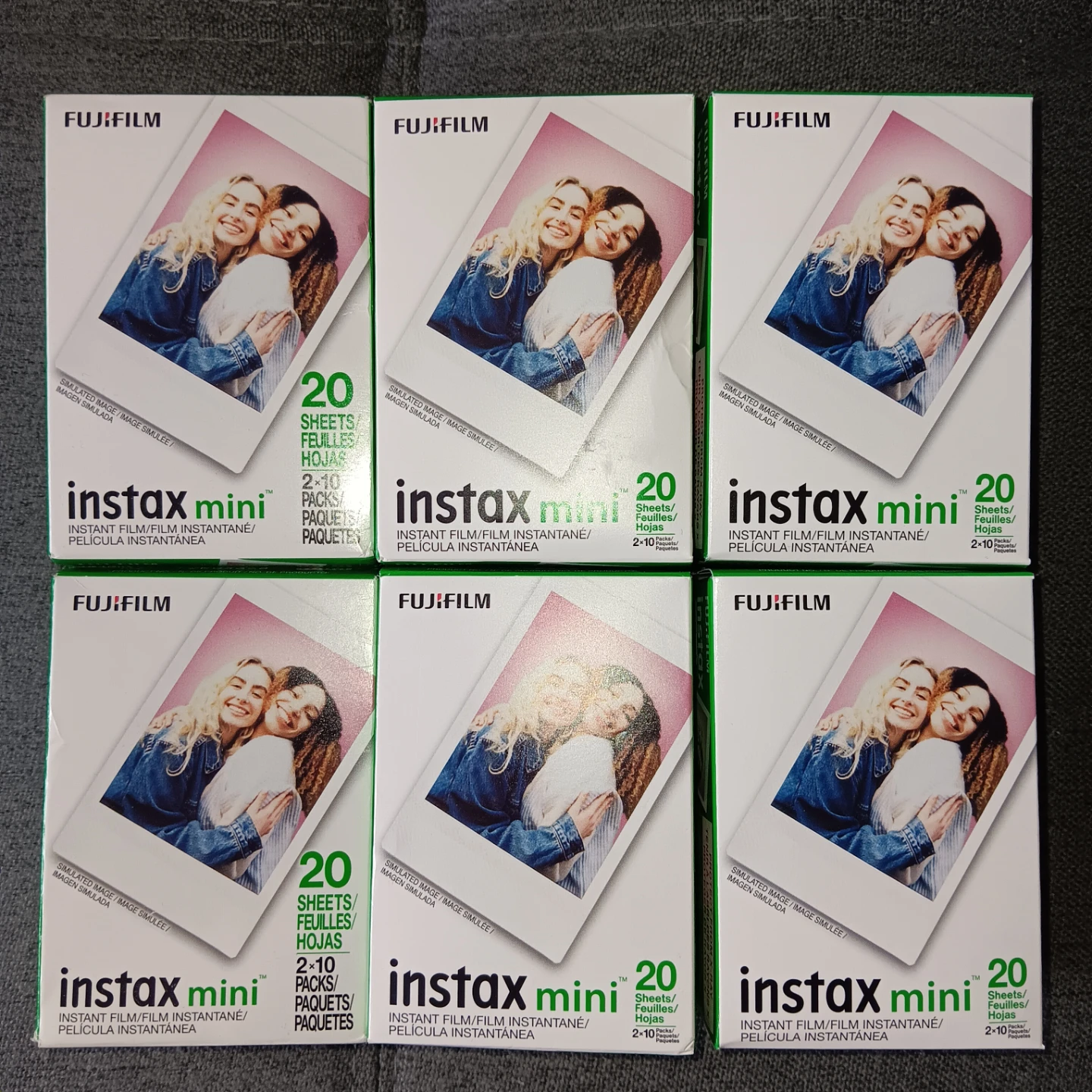 Fujifilm Instax Mini Instant Film 6 Boxes - 20 Sheets Each