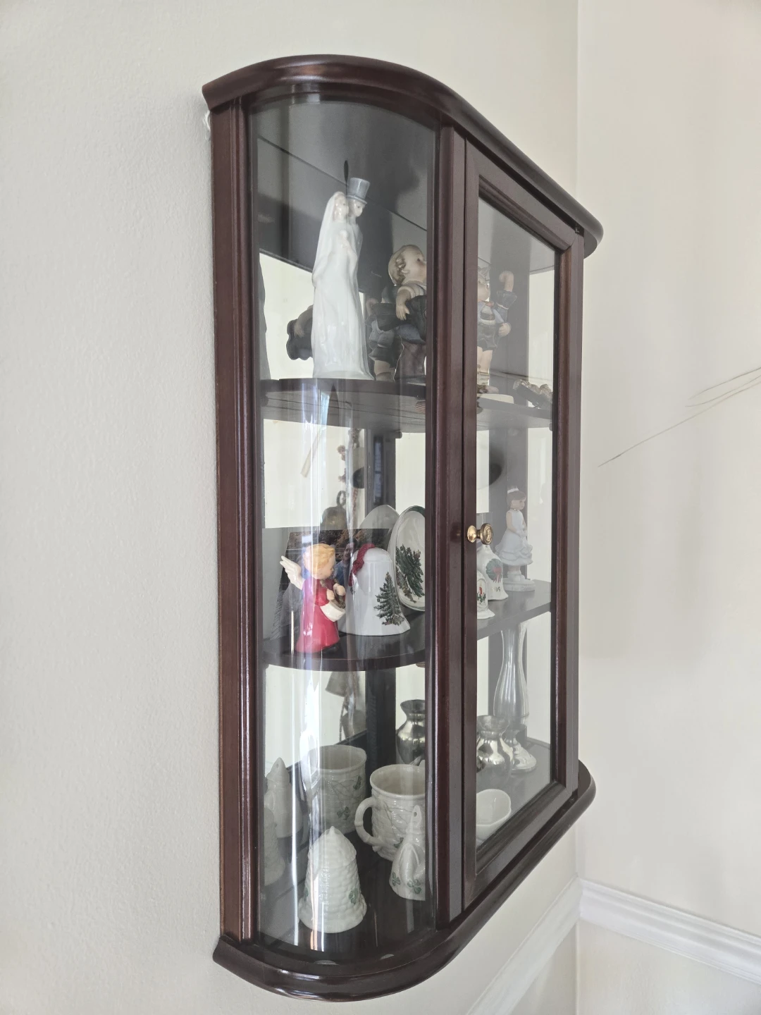Bombay Co. Wood and Glass Curio Display Cabinet