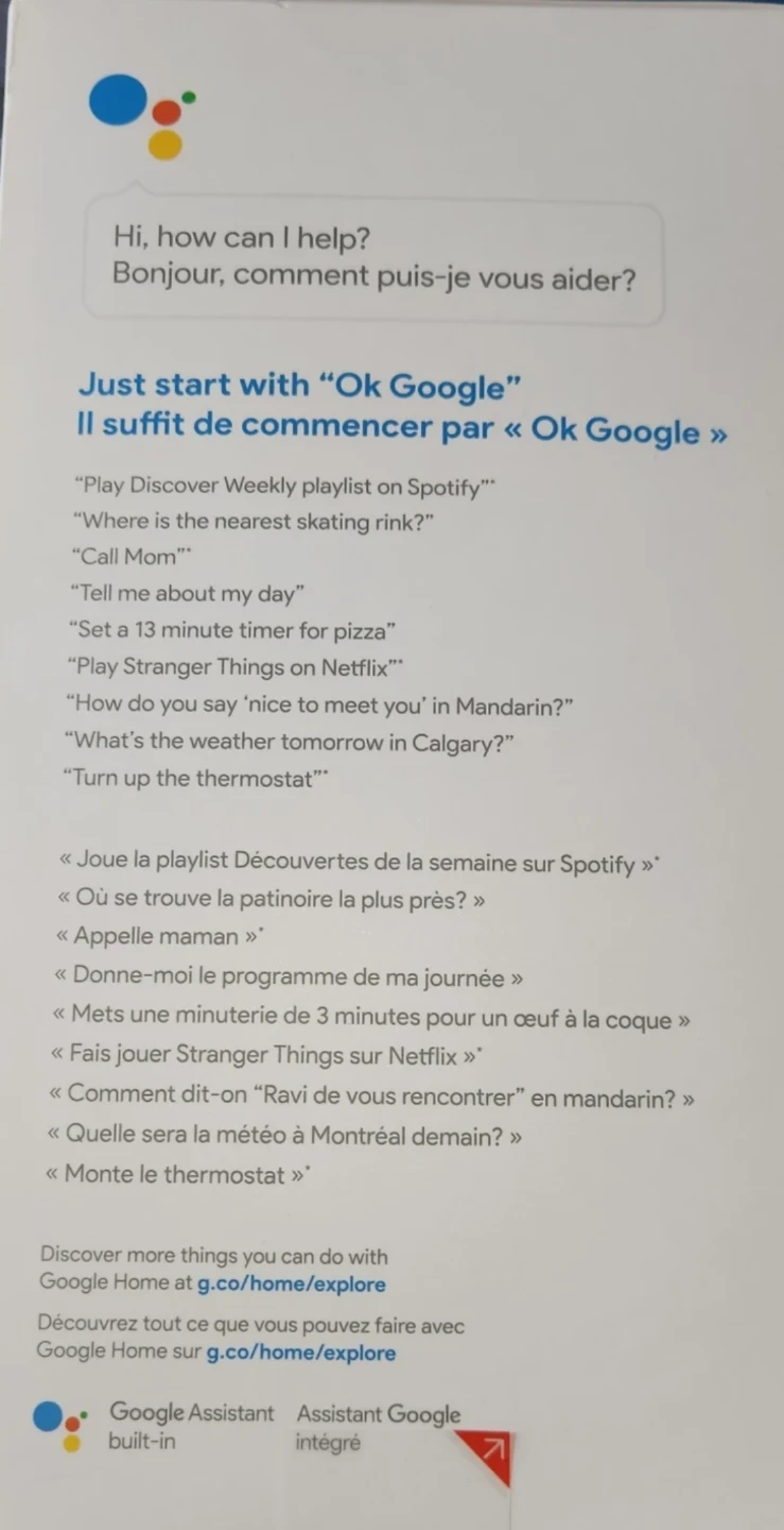 NEW IN BOX GOOGLE HOME SPEAKER SMOKE FREE NO PETS - photo 4