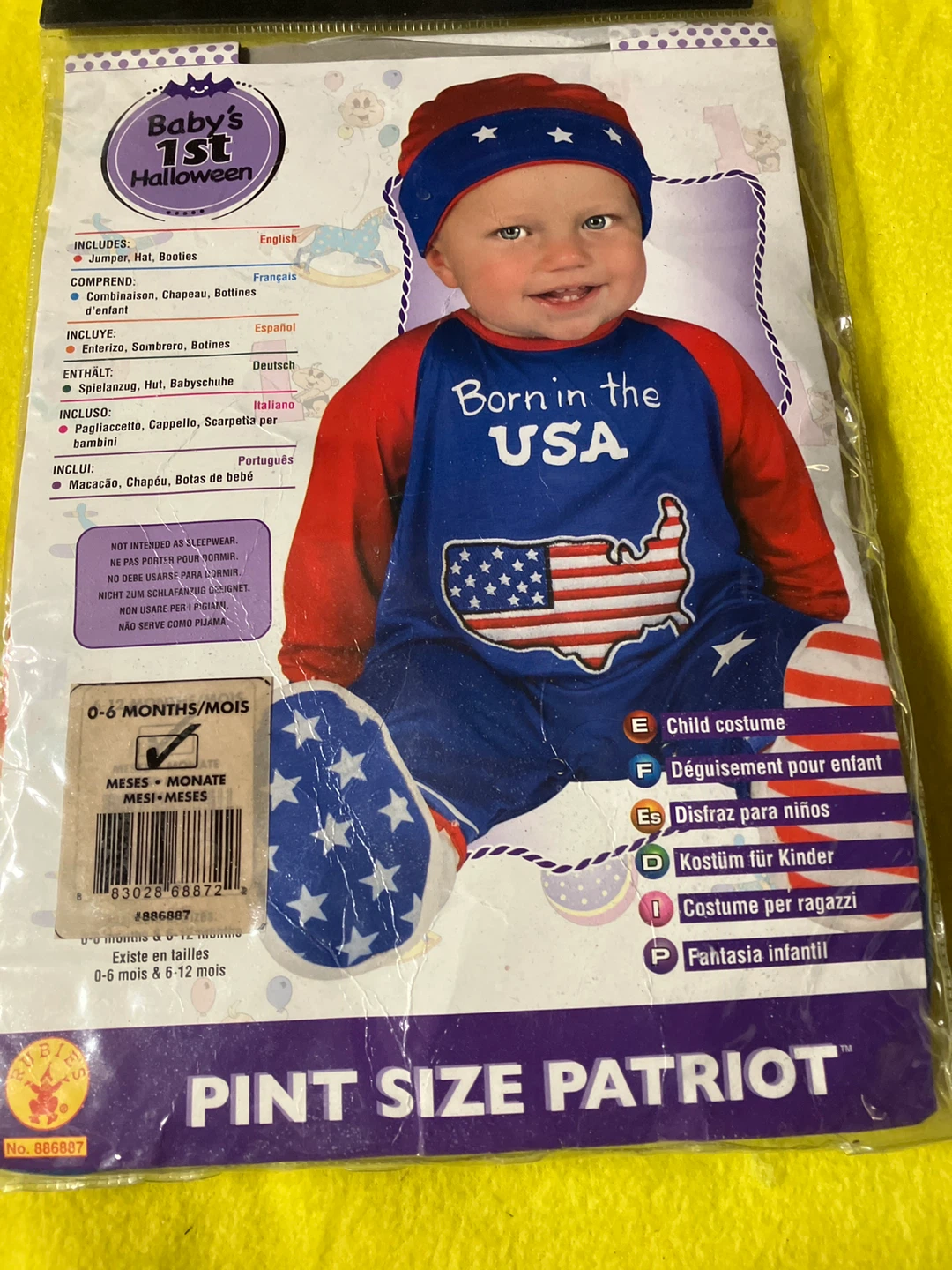 Rubies "Pint Size Patriot" Baby Costume (0-6 Months) - photo 2