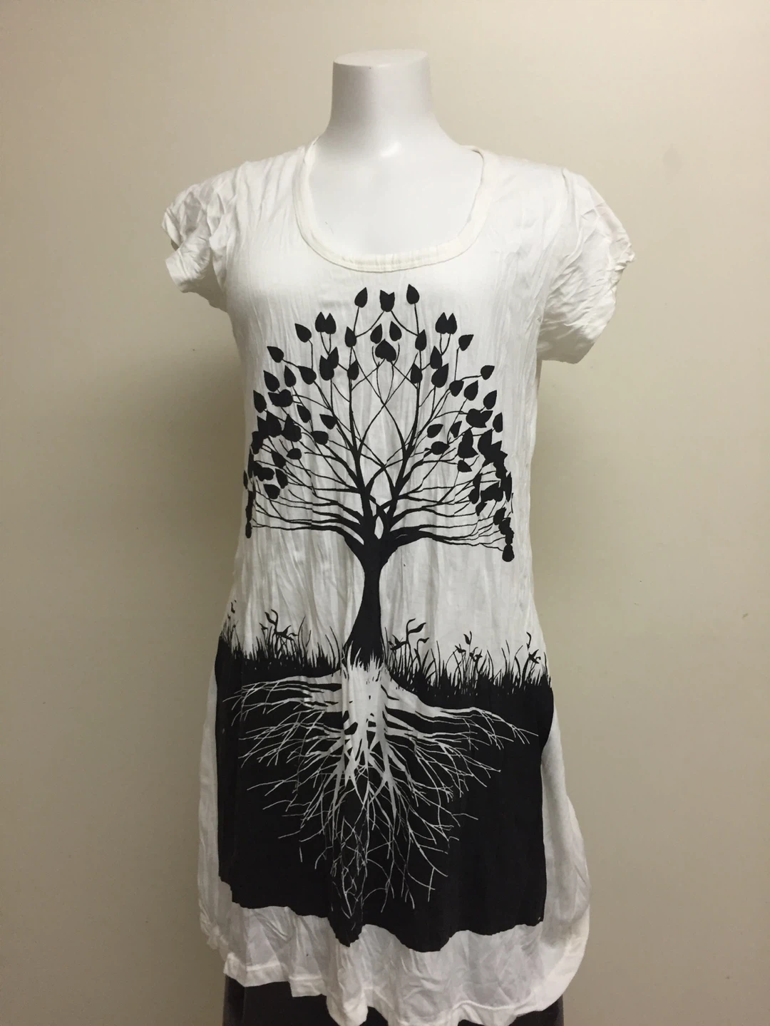 White T-shirt with Tree of Life Graphic