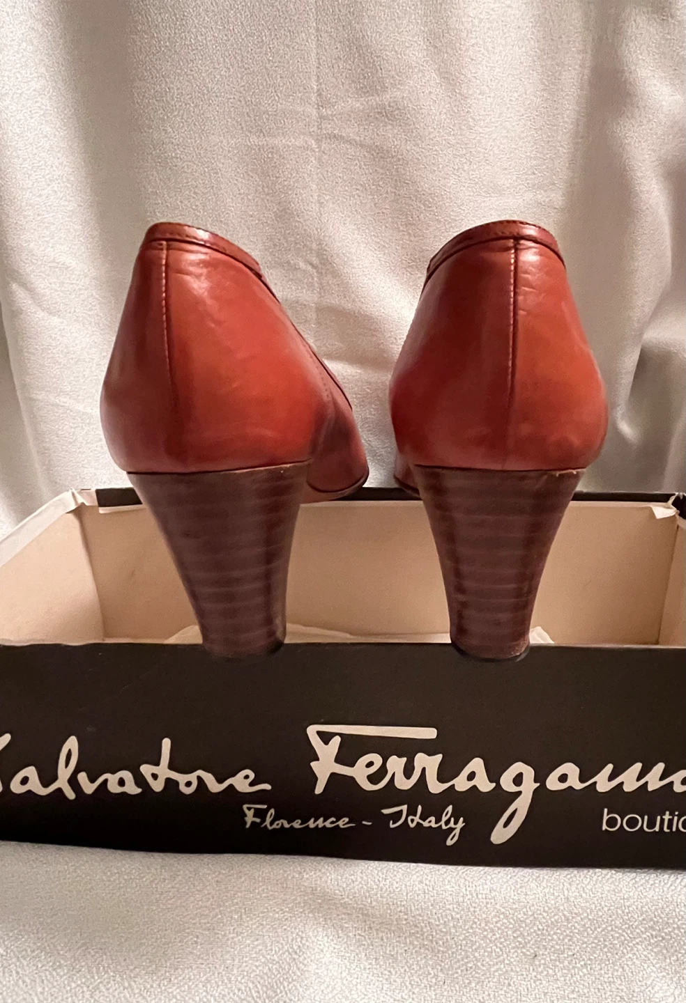 Salvatore Ferragamo Women's Leather Loafer Heels - Brown - photo 4