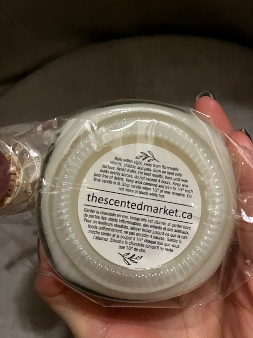 🧡Scented Market Cinnamon Buns Soy Candle with Matches - photo 2