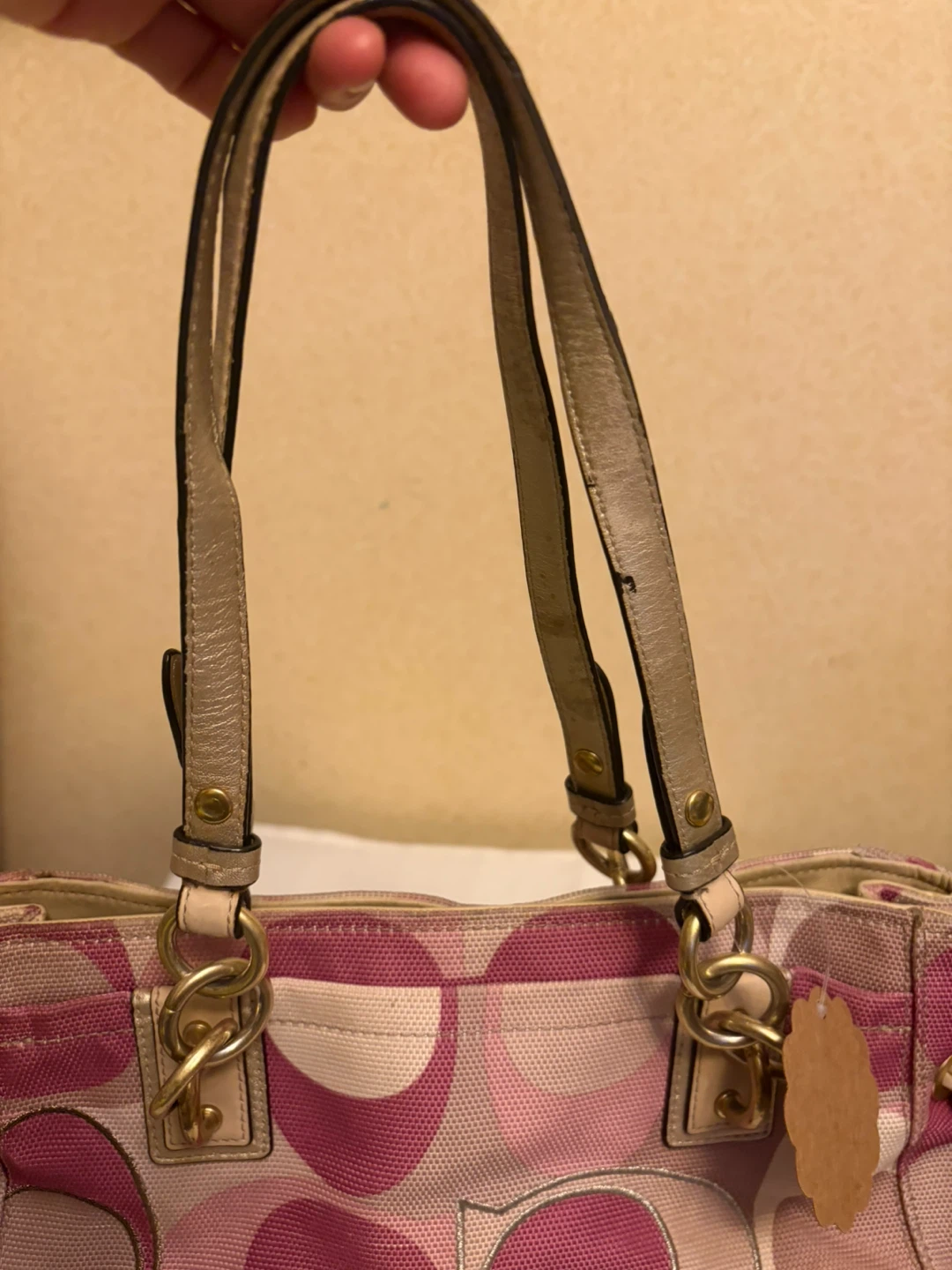 Coach Signature Pattern Tote Bag - Pink/Multi - photo 4