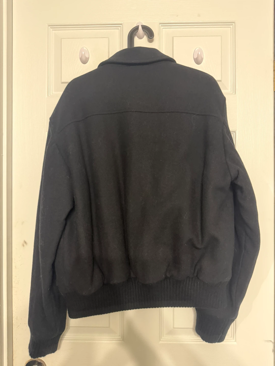 ZARA ORIGINS Black Wool Blend Bomber Jacket - Men's Medium - photo 2