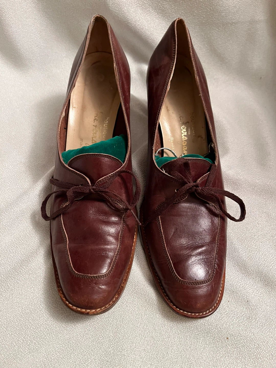 Vintage Leather Salvator Ferragamo Oxford Heels