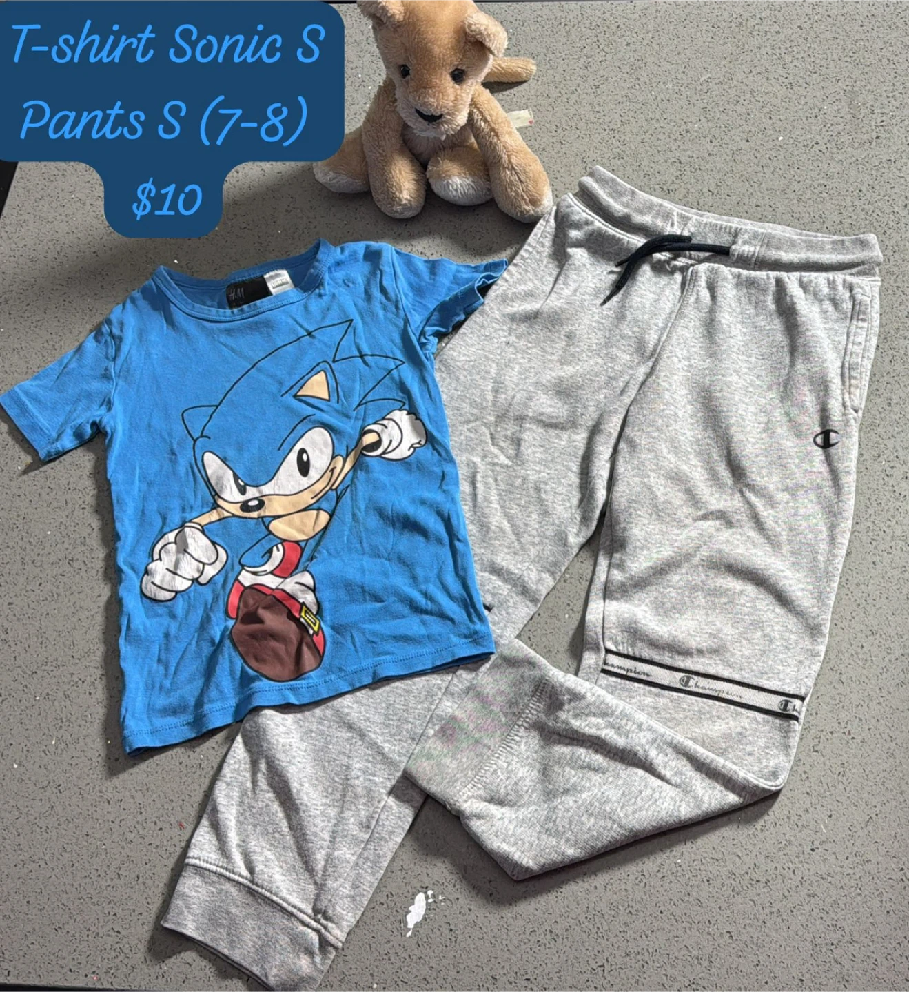 Pants boy / Kids Sonic T-shirt and Champion Pants Set - photo 2