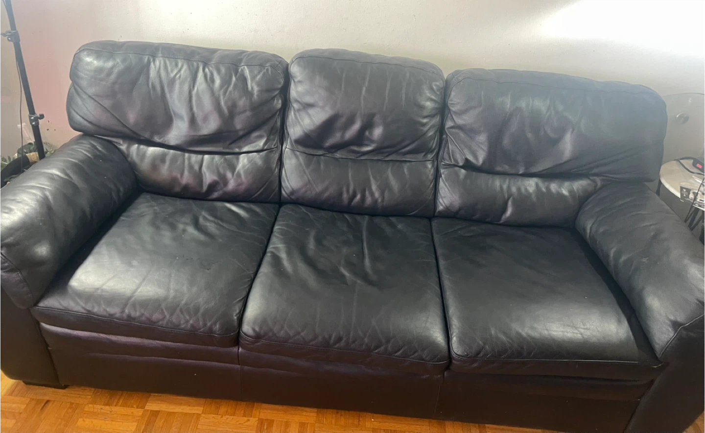 Black Leather Sofa