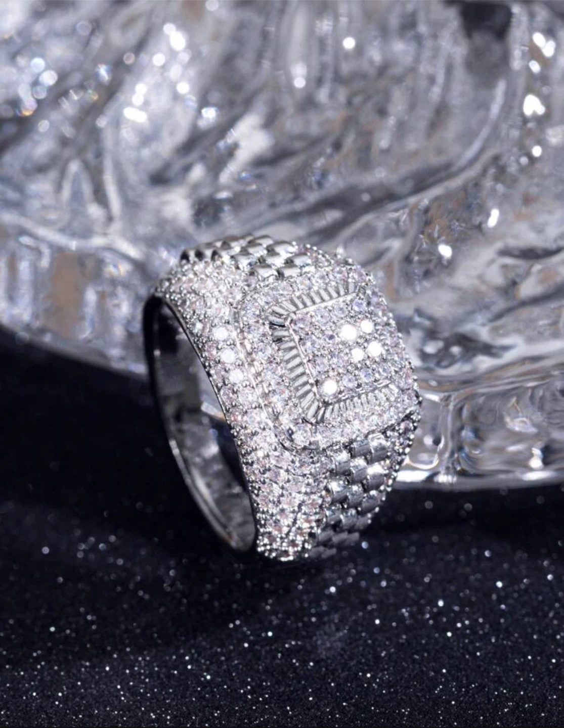 Men's Iced Out Square Ring