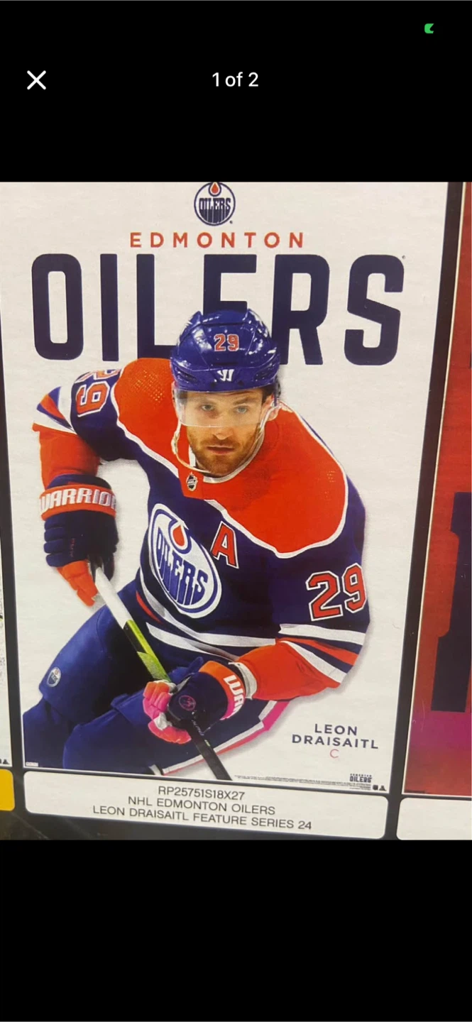 Edmonton Oilers Leon Draisaitl NHL Poster 18" x 27"
