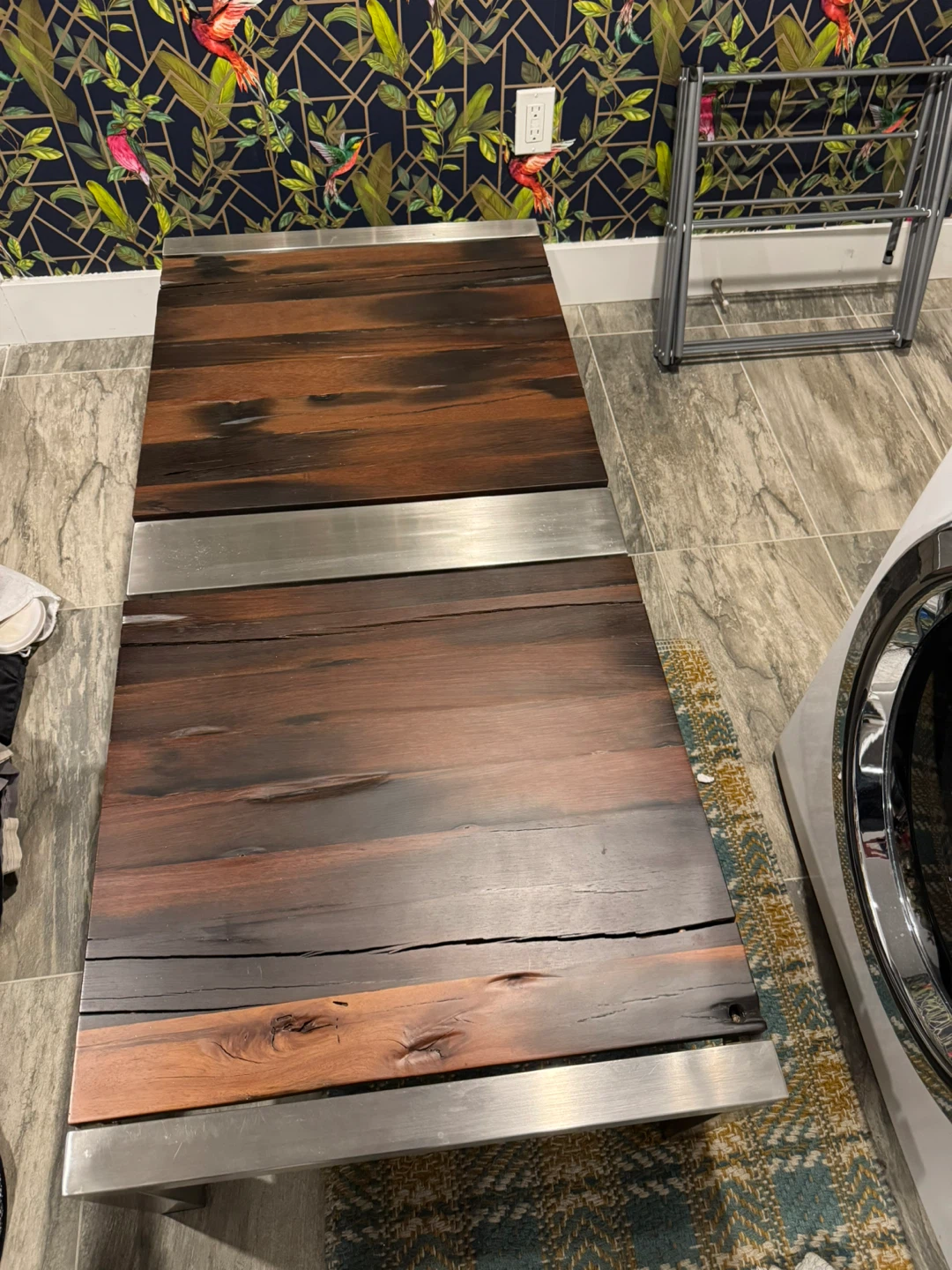 LDK Wood and Metal Coffee Table